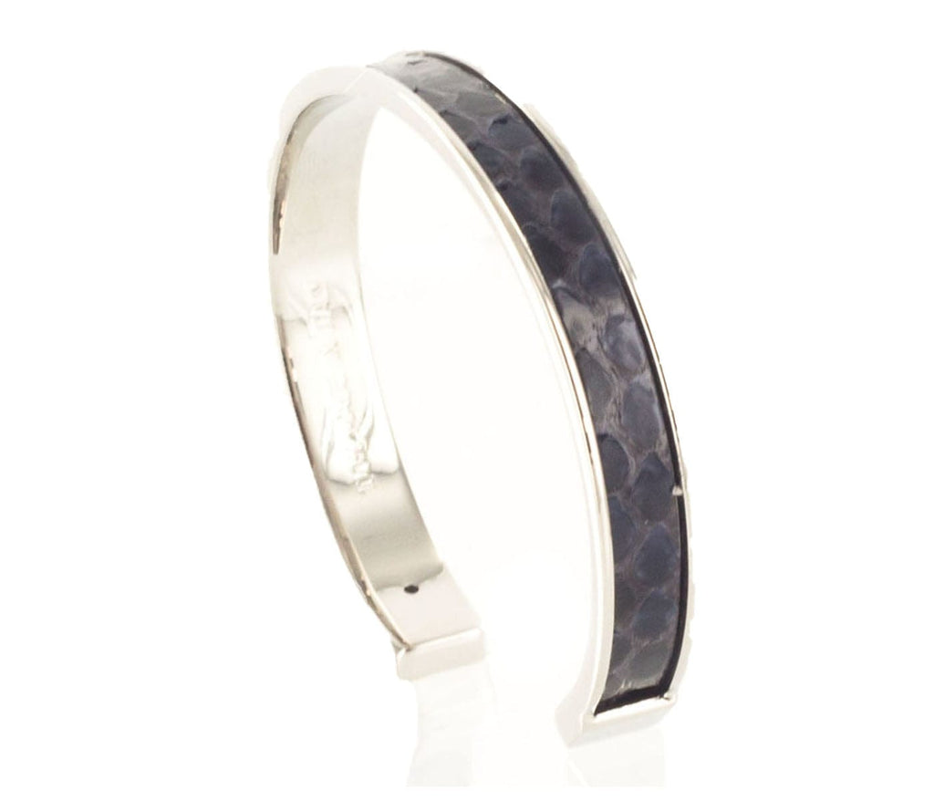 Stamerra  Navy Blue/Silver Genuine Python Bracelet