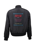 Versace Jeans Couture Baroque Print Full Zip Blue/Black Bomber Winter Reversible Jacket-M toL