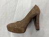 Daniela Fargion Brown Suede Platform Pump Heels - 9