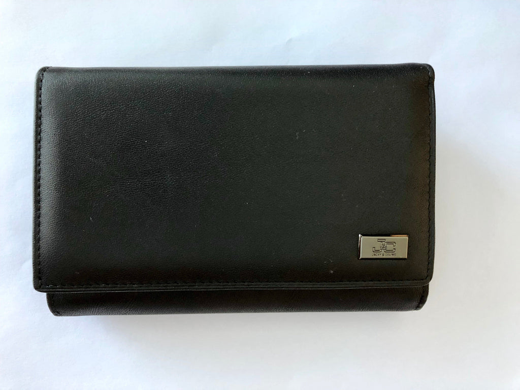 J&C   Black Multifunction Compact Wallet
