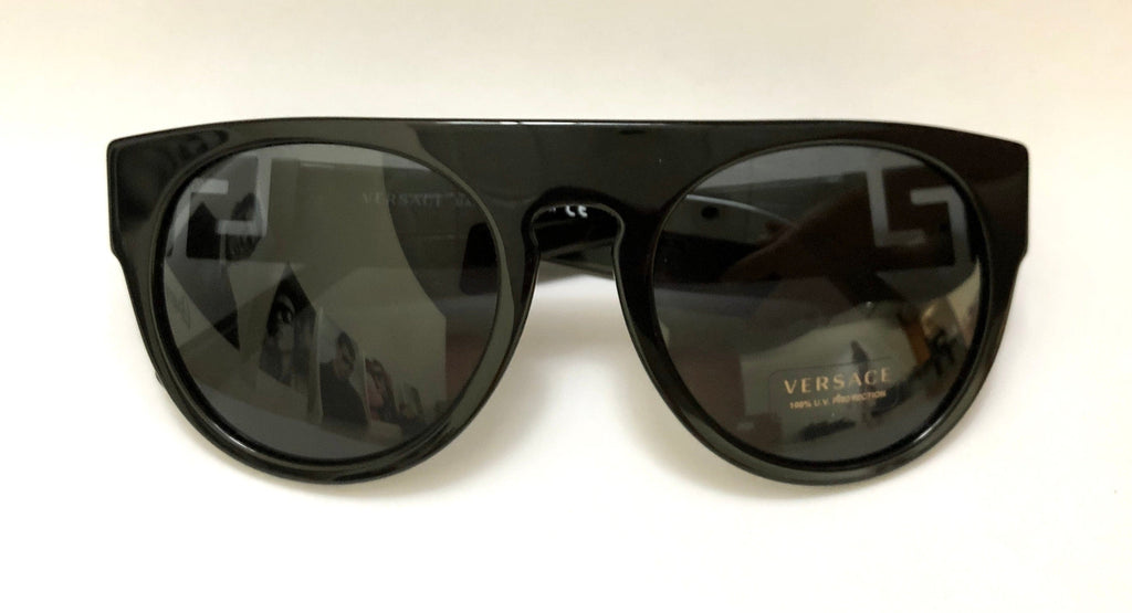 Versace  Dark Round Greca Sunglasses