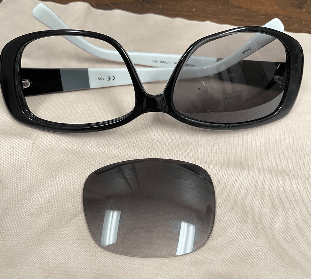 Lacoste L749/S 001 Black Rectangular Sunglasses
