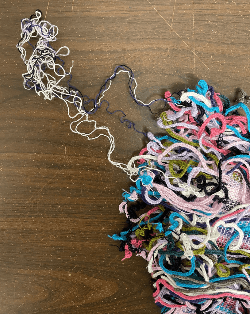 Missoni D4908 0004 Blue Wool Blend Crochet Knit Stripe Scarf