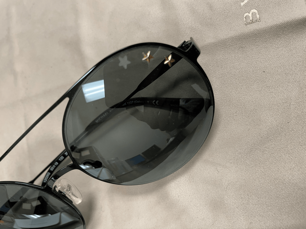 Michael Kors MK1027 12026G CABO Black Aviator/Round Sunglasses