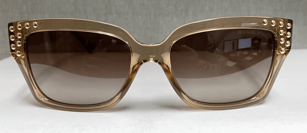 Michael Kors  Light Brown Crystal Rectangle Sunglasses