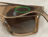 Michael Kors MK2066 334313 Light Brown Crystal Rectangle Sunglasses