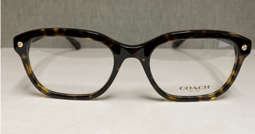 Coach  Dark Tort/Dark Tort Gold Rectangle Eyeglasses