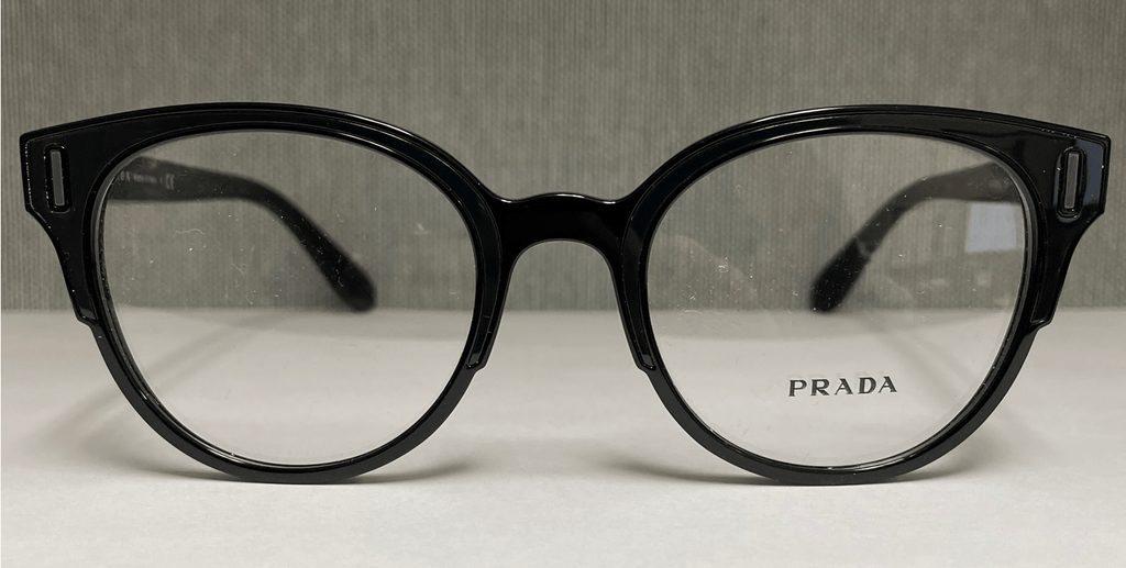 Prada  Black/Grey/Yellow Round Eyeglasses
