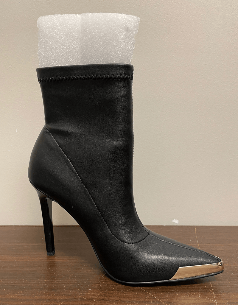 Versace Jeans Couture Black  Christy Coated Mesh High Heel Ankle Boots-6